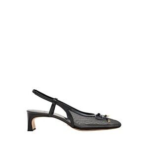 Odissi Modern Mesh Slingback Shoes With Bow Detail - NWT